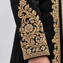Load image into Gallery viewer, HAND EMBROIDERED BLACK SHERWANI - SHR1005