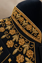 Load image into Gallery viewer, HAND EMBROIDERED BLACK SHERWANI - SHR1011