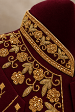 Load image into Gallery viewer, HAND EMBROIDERED RED SHERWANI - SHR1012