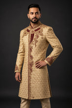 Load image into Gallery viewer, HAND EMBROIDERED GOLD SHERWANI - SHR1013