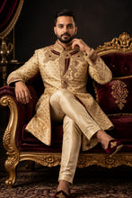 Load image into Gallery viewer, HAND EMBROIDERED GOLD SHERWANI - SHR1013