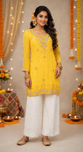 Load image into Gallery viewer, YELLOW EMBROIDERED TUNIC - TT1005