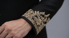 Load image into Gallery viewer, HAND EMBROIDERED BLACK SHERWANI