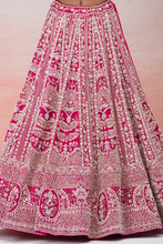 Load image into Gallery viewer, ZARDOSI EMBROIDERED SILK BRIDAL LEHENGA