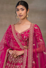 Load image into Gallery viewer, ZARI EMBROIDERED SILK BRIDAL LEHENGA