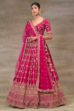 Load image into Gallery viewer, ZARI EMBROIDERED SILK BRIDAL LEHENGA