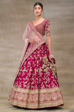 Load image into Gallery viewer, ZARI EMBROIDERED SILK BRIDAL LEHENGA