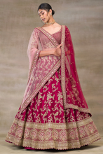 Load image into Gallery viewer, ZARI EMBROIDERED SILK BRIDAL LEHENGA