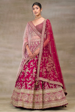 Load image into Gallery viewer, ZARI EMBROIDERED SILK BRIDAL LEHENGA
