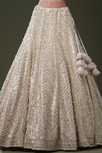 Load image into Gallery viewer, SEQUINS EMBROIDERED NET RECEPTION LEHENGA