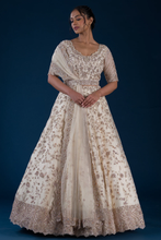 Load image into Gallery viewer, MIRROR EMBROIDERED ORGANZA BRIDAL LEHENGA