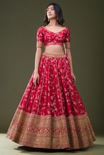 Load image into Gallery viewer, ZARI WOVEN SILK BRIDAL LEHENGA