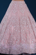 Load image into Gallery viewer, STONE EMBROIDERED NET RECEPTION LEHENGA