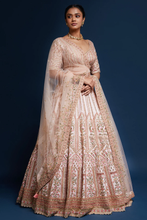 Load image into Gallery viewer, SEQUINS EMBROIDERED RAW SILK RECEPTION LEHENGA