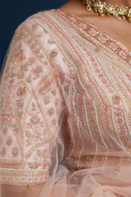 Load image into Gallery viewer, SEQUINS EMBROIDERED RAW SILK RECEPTION LEHENGA