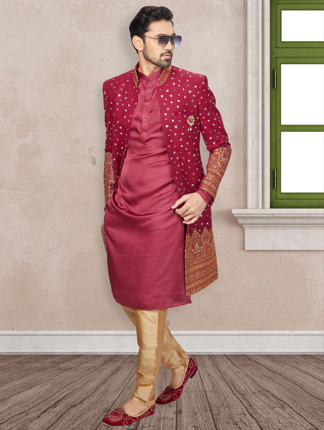 EMBROIDERED SHERWANI E1017