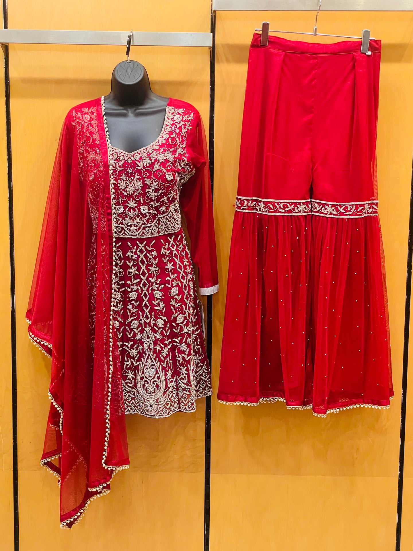 PEPLUM GHARARA SUIT