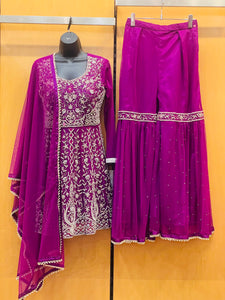 PEPLUM GHARARA SUIT