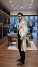Load image into Gallery viewer, HAND EMBROIDERED WHITE SHERWANI - SHR1008
