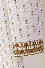 Load image into Gallery viewer, HAND EMBROIDERED WHITE SHERWANI - SHR1010
