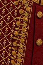 Load image into Gallery viewer, HAND EMBROIDERED RED SHERWANI - SHR1012
