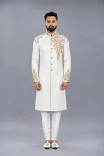 Load image into Gallery viewer, HAND EMBROIDERED WHITE SHERWANI
