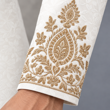 Load image into Gallery viewer, HAND EMBROIDERED WHITE SHERWANI

