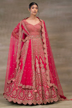 Load image into Gallery viewer, ZARI EMBROIDERED SILK BRIDAL LEHENGA
