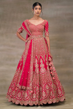 Load image into Gallery viewer, ZARI EMBROIDERED SILK BRIDAL LEHENGA
