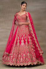 Load image into Gallery viewer, ZARI EMBROIDERED SILK BRIDAL LEHENGA
