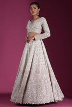 Load image into Gallery viewer, ZARDOSI EMBROIDERED SILK RECEPTION LEHENGA
