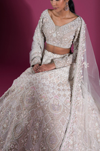 Load image into Gallery viewer, ZARDOSI EMBROIDERED SILK RECEPTION LEHENGA
