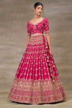 Load image into Gallery viewer, ZARI EMBROIDERED SILK BRIDAL LEHENGA
