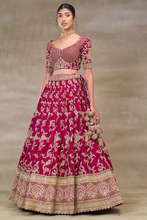 Load image into Gallery viewer, ZARI EMBROIDERED SILK BRIDAL LEHENGA
