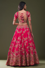 Load image into Gallery viewer, SEQUINS EMBROIDERED RAW SILK BRIDAL LEHENGA
