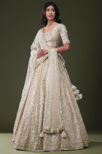 Load image into Gallery viewer, SEQUINS EMBROIDERED NET RECEPTION LEHENGA
