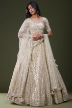 Load image into Gallery viewer, SEQUINS EMBROIDERED NET RECEPTION LEHENGA
