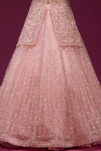 Load image into Gallery viewer, SEQUINS EMBROIDERED NET RECEPTION LEHENGA
