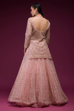 Load image into Gallery viewer, SEQUINS EMBROIDERED NET RECEPTION LEHENGA
