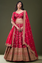 Load image into Gallery viewer, ZARI WOVEN SILK BRIDAL LEHENGA
