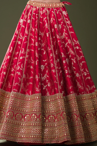 ZARI WOVEN SILK BRIDAL LEHENGA