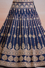 Load image into Gallery viewer, SEQUINS EMBROIDERED RAW SILK BRIDAL LEHENGA
