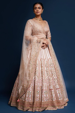 Load image into Gallery viewer, SEQUINS EMBROIDERED RAW SILK RECEPTION LEHENGA
