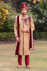 EMBROIDERED GROOM SHERWANI