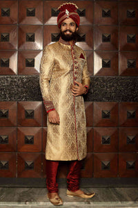 EMBROIDERED GROOM SHERWANI