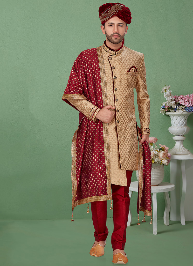 EMBROIDERED GROOM SHERWANI